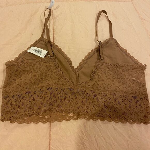 2x25 Mocha Lace Bralette Bra Stretch Adjustable… - Picture 3 of 15
